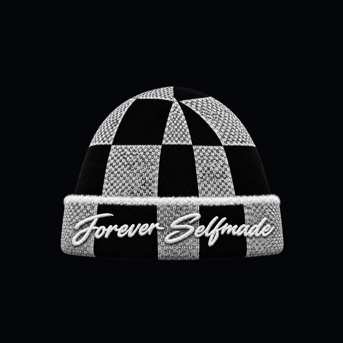 Selfmade Monochrome Check Beanie *PRE ORDER*